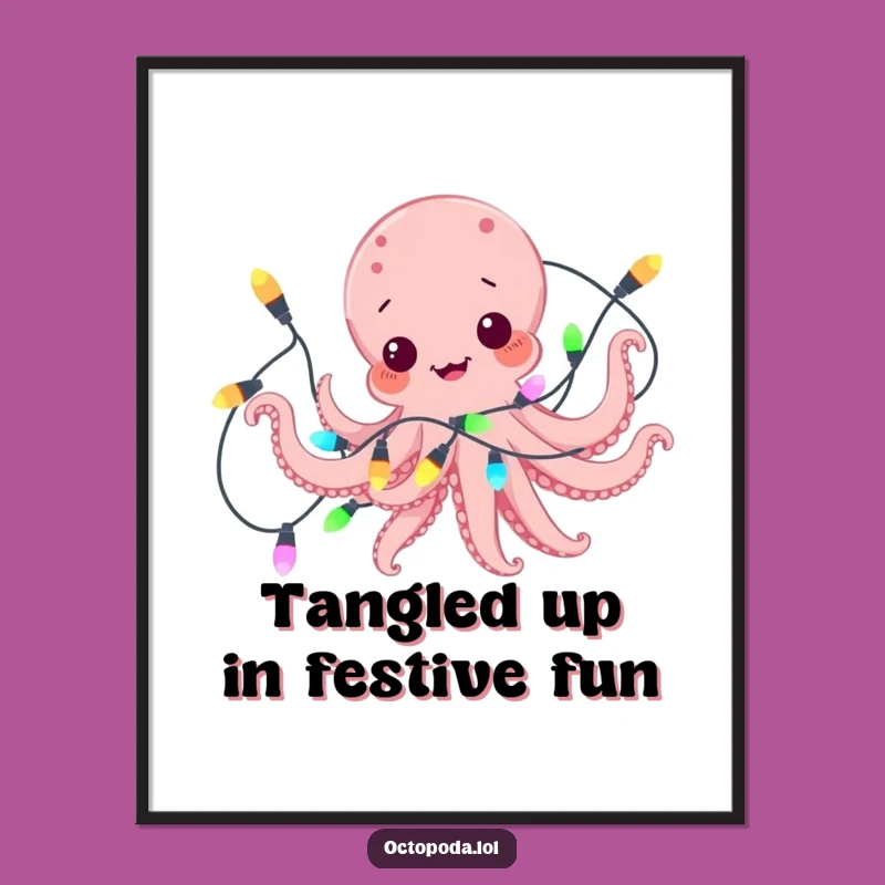 Free Printable Wall Art Tangled Octopus Lights Funny Downloadable Home Decor