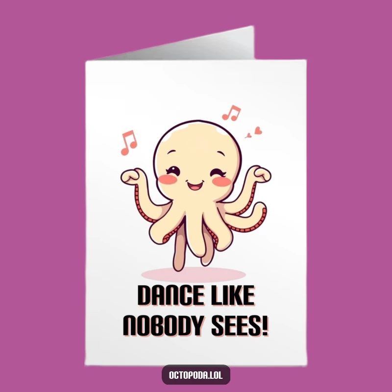 Free Printable Octopus Dance Birthday Card - Joyful, Funny Downloadable Card for All Ages!