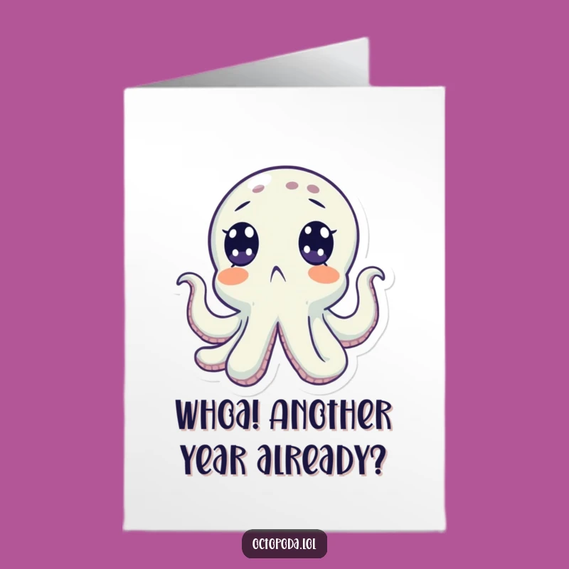 Surprised Octopus Birthday Card: Free Printable Fun for a Shocking Celebration