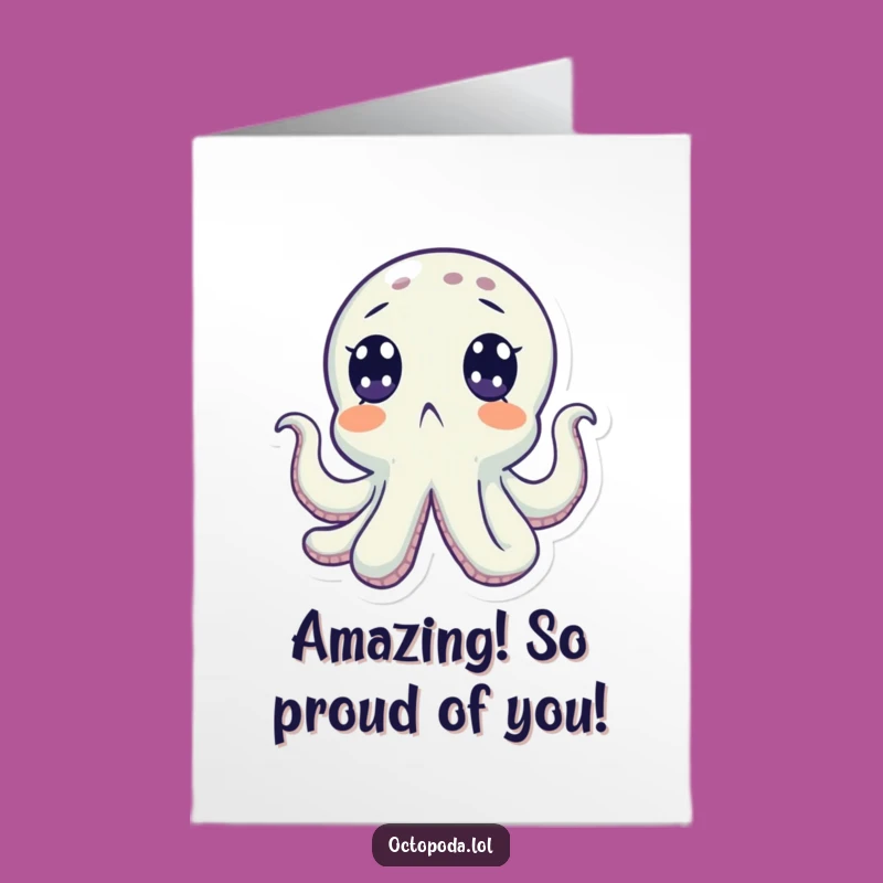 Shocked Octopus Congrats Card: Free Printable Surprise for Big News
