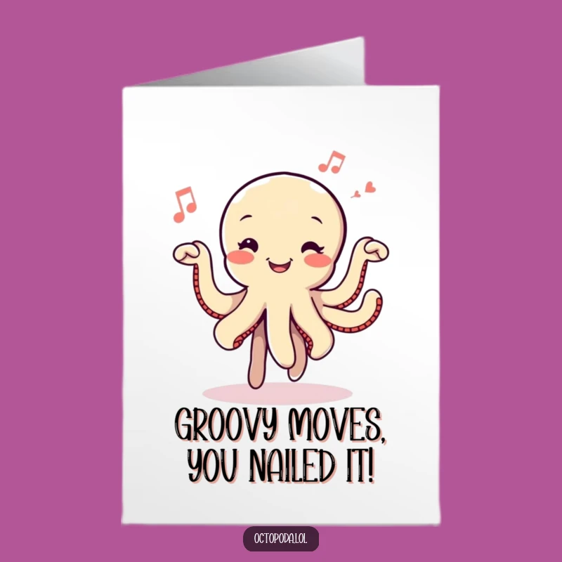Free Printable Octopus Dance Congrats Card - Celebrate with Funny, Downloadable Joy!