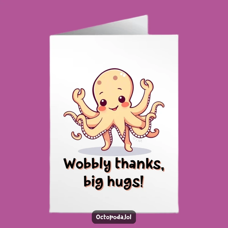 Free Printable Octopus Jig Thank You Card: Wobbly Thanks Downloadable Card!