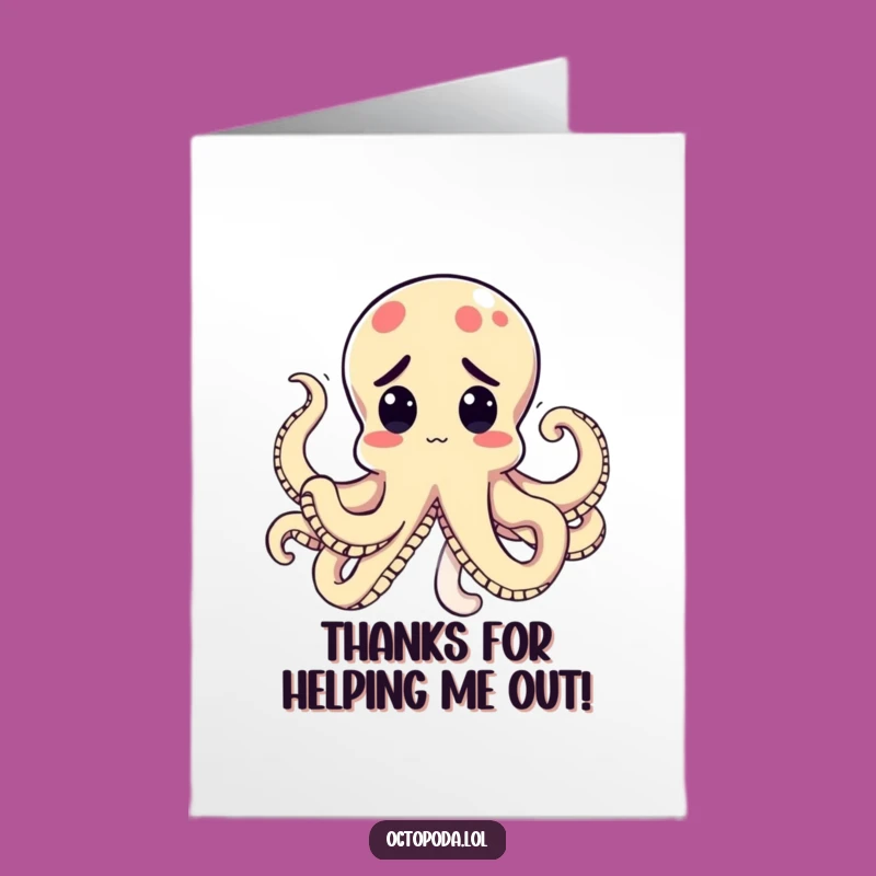 Free Printable Thank You Card: Knotty Octopus Gratitude Downloadable Gift