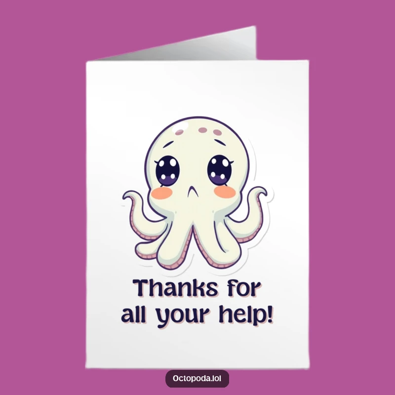 Wide-Eyed Octopus Thank You: Free Printable for an Expressive Note