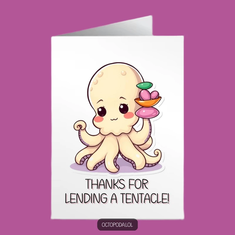 Free Printable Thank You Card: Octopus Stacking Shells - Thanks for Effort Gift