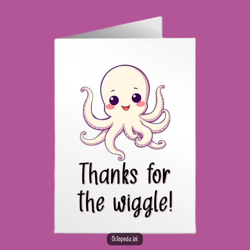 Free Printable Thank You Card: Octopus Dance of Gratitude, Funny Downloadable Gift!
