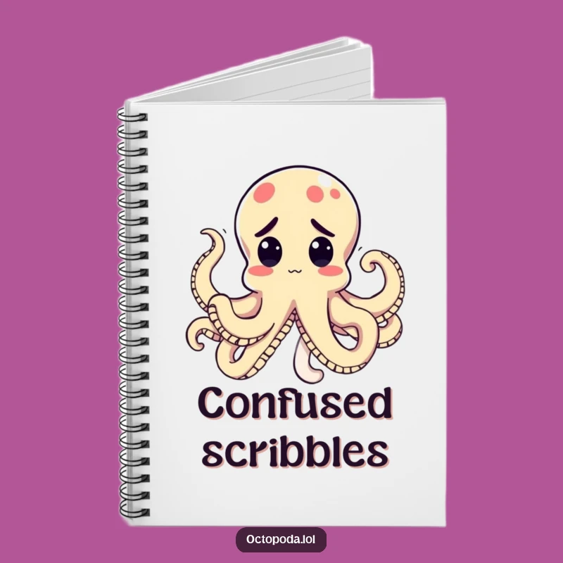 Funny Kawaii Octopus Knot Notebook: Jot Down Your Tangled Thoughts