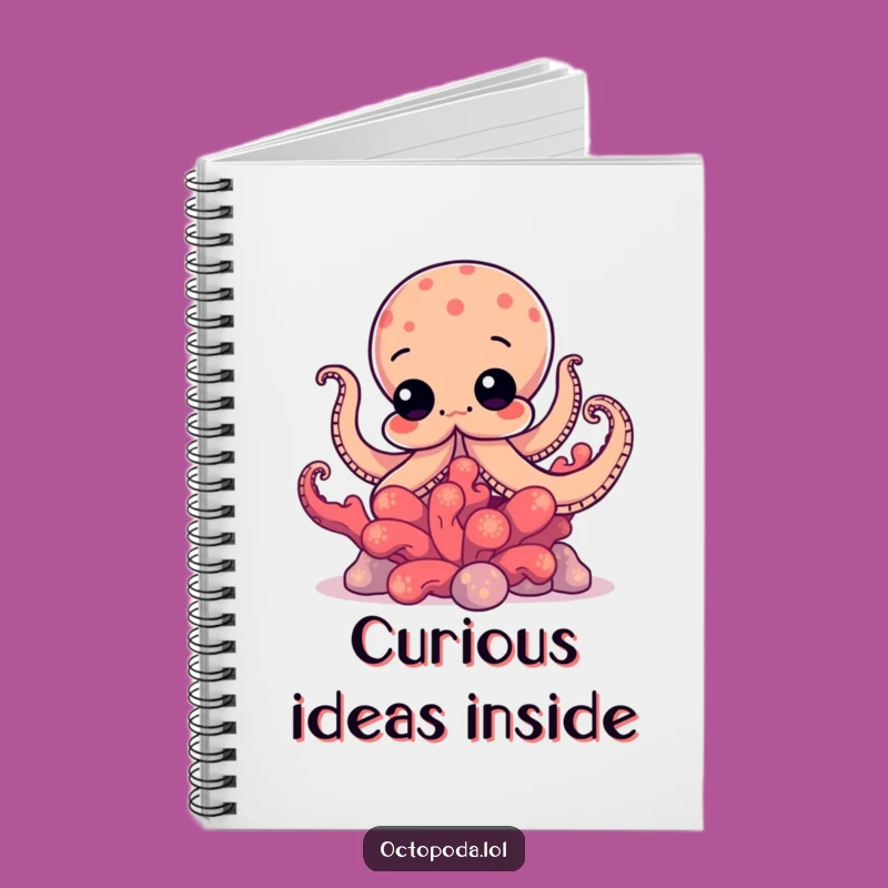 Funny Octopus Coral Peek Notebook: Jot Down Your Discoveries