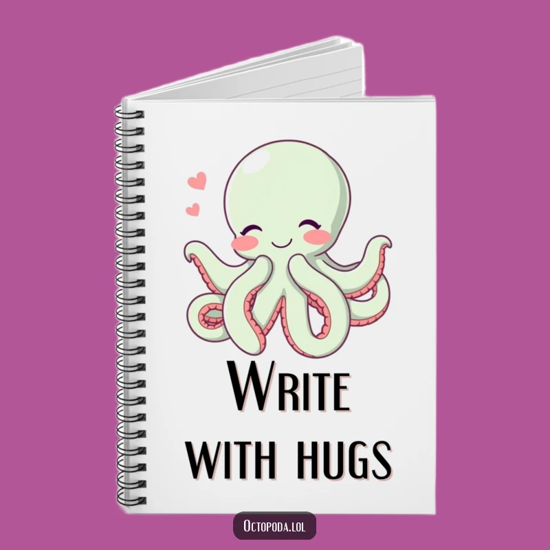 Funny Hugging Octopus Notebook: Adorable Cephalopod Journal for Loving Thoughts