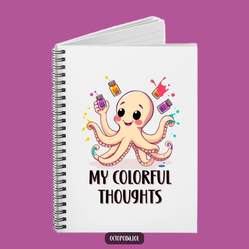 Funny Octopus Ink Juggling Notebook - Hilarious Journal for Art Ideas and Notes