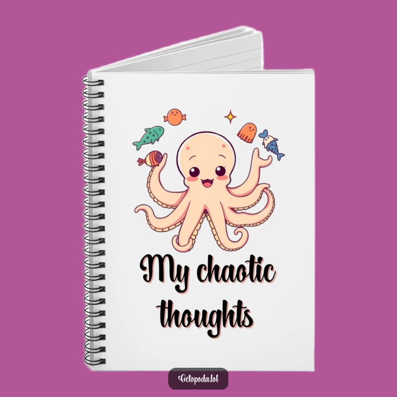 Funny Octopus Notebook: Juggling Sea Life, Hilarious Journal for Busy Bees