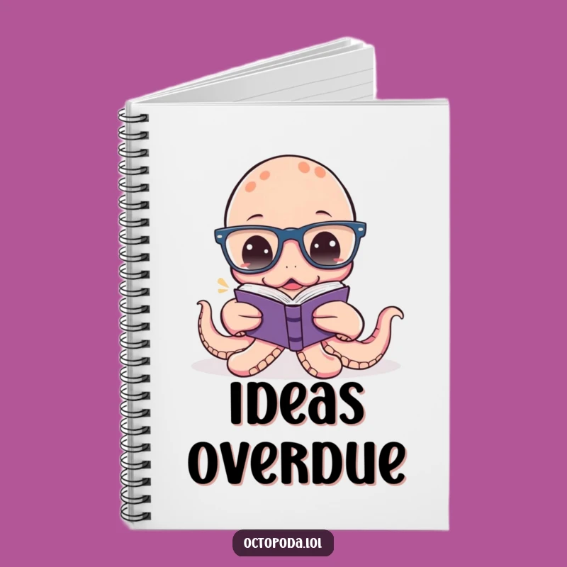 Funny Octopus Reading Notebook: Hilarious Spectacled Cephalopod Journal for Writers and Dreamers