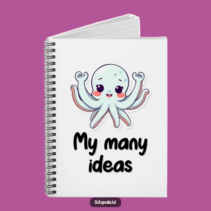 Funny Octopus Journal - Excited Character, Perfect Creative Gift