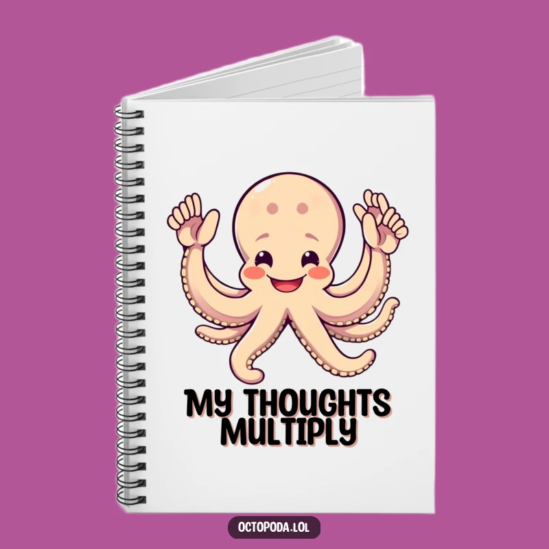 Funny Octopus High-Five Notebook: Jot Down Ideas with Eight Arms of Fun