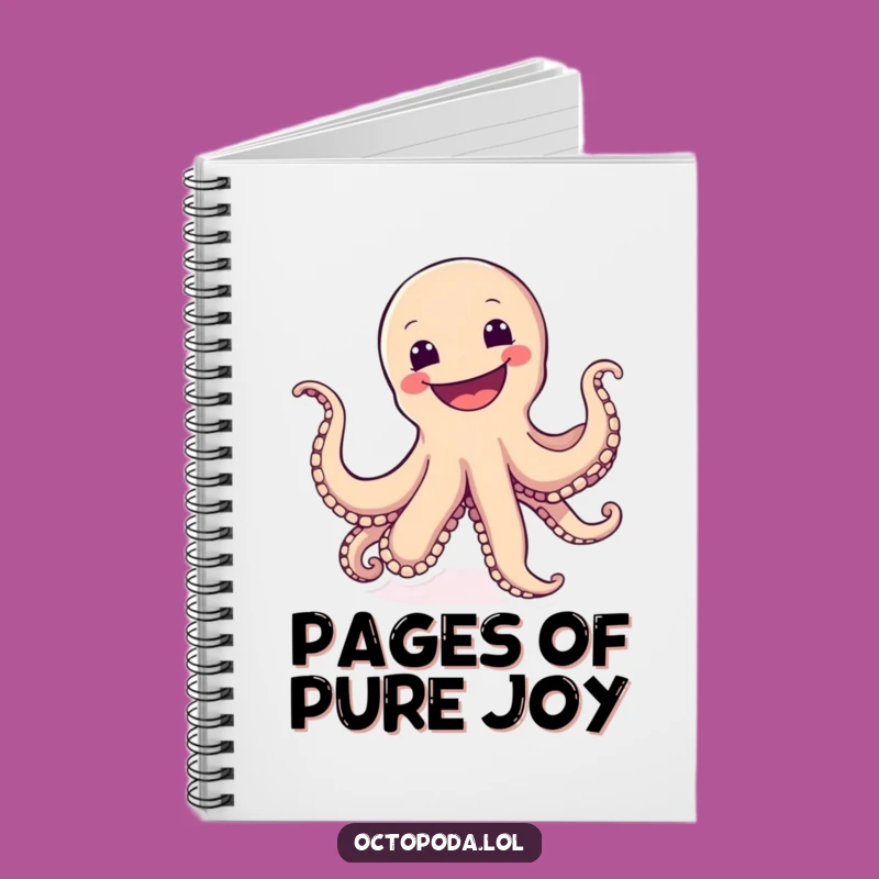 Funny Cartwheeling Octopus Notebook: Jot Down Happy Ideas, Gift