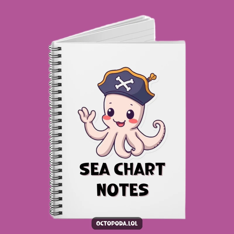 Funny Pirate Octopus Notebook - Sea Creature Journal, Perfect Funny Gift for Writers