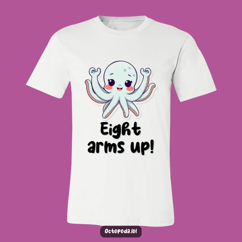 Funny Octopus Wave T-Shirt - Excited Character, Perfect Casual Gift