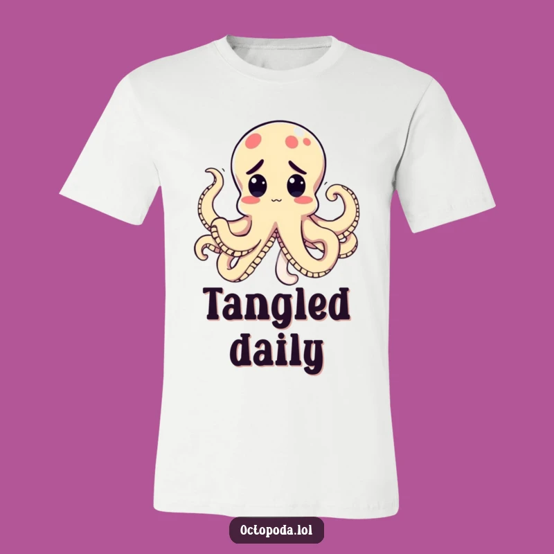 Funny Kawaii Octopus Knot T-Shirt: Embrace Your Tangled Moments!