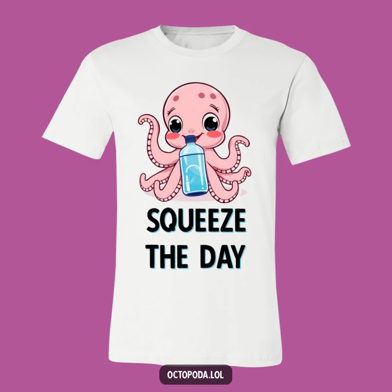 Funny Octopus Squeeze Tee: Wear Your Playful Hydration Funny Gift