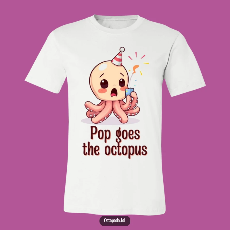 Funny Surprised Baby Octopus Tee: Startled Character Shirt, Comfy and Funny Gift Idea