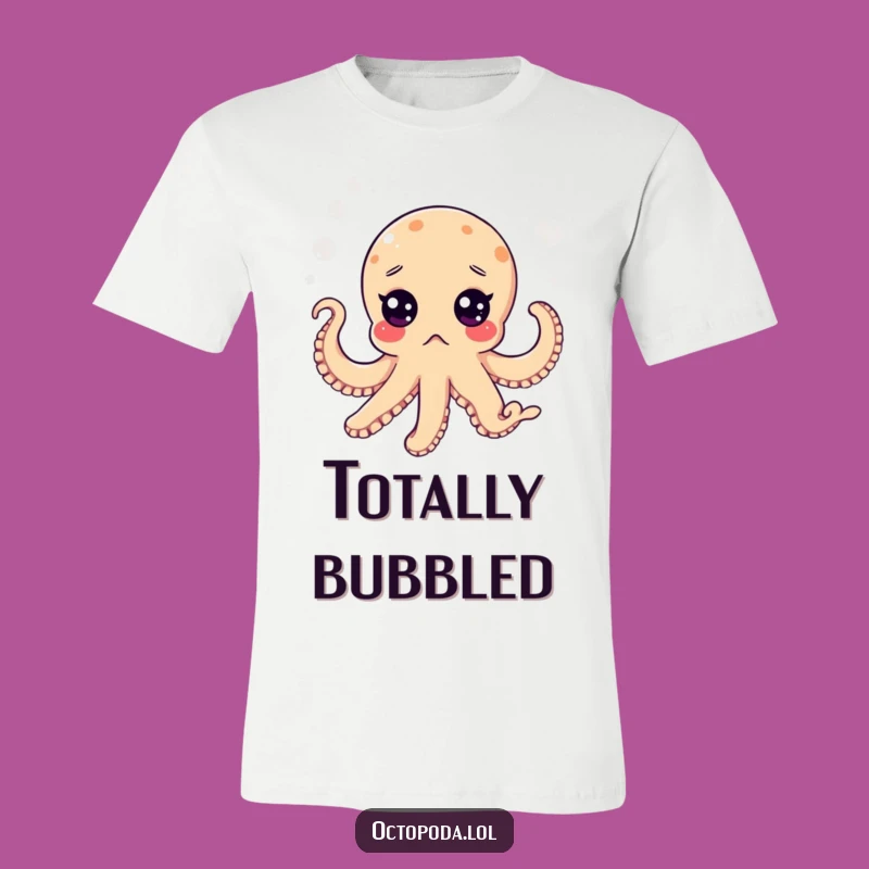 Funny Surprised Octopus T-Shirt: Wide-Eyed Sea Creature Tee for Laughs