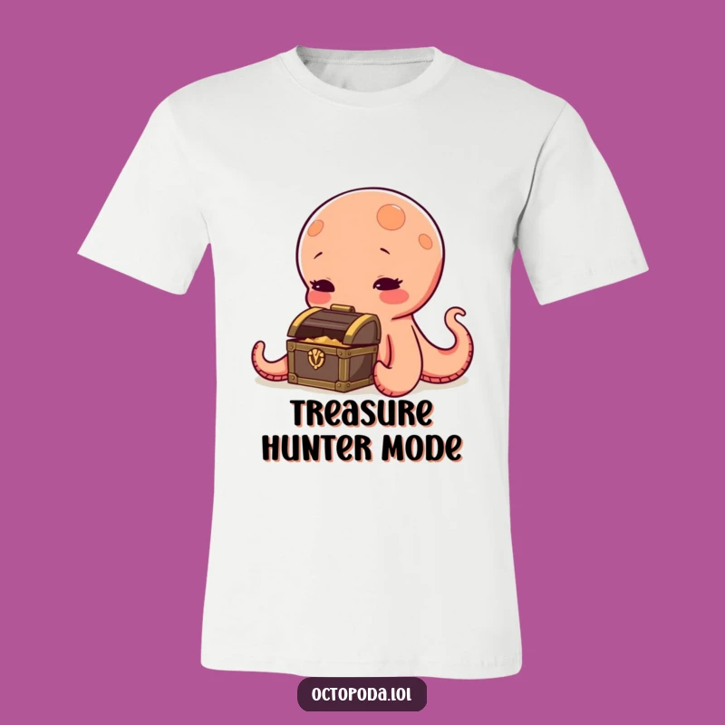 Funny Octopus T-Shirt: Curious Treasure Sniffing Hilarious Gift Tee