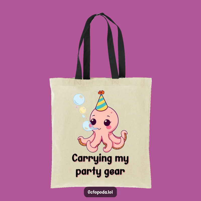 Funny Octopus Party Tote Bag: Carry Fun Everywhere with This Funny Gift
