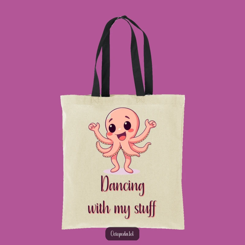 Funny Happy Dance Octopus Tote Bag: Carry the Fun, Chic Funny Gift