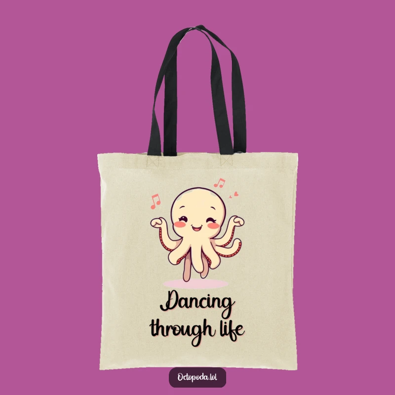 Funny Dancing Octopus Tote Bag: Carry Your Music, Dance with Joy