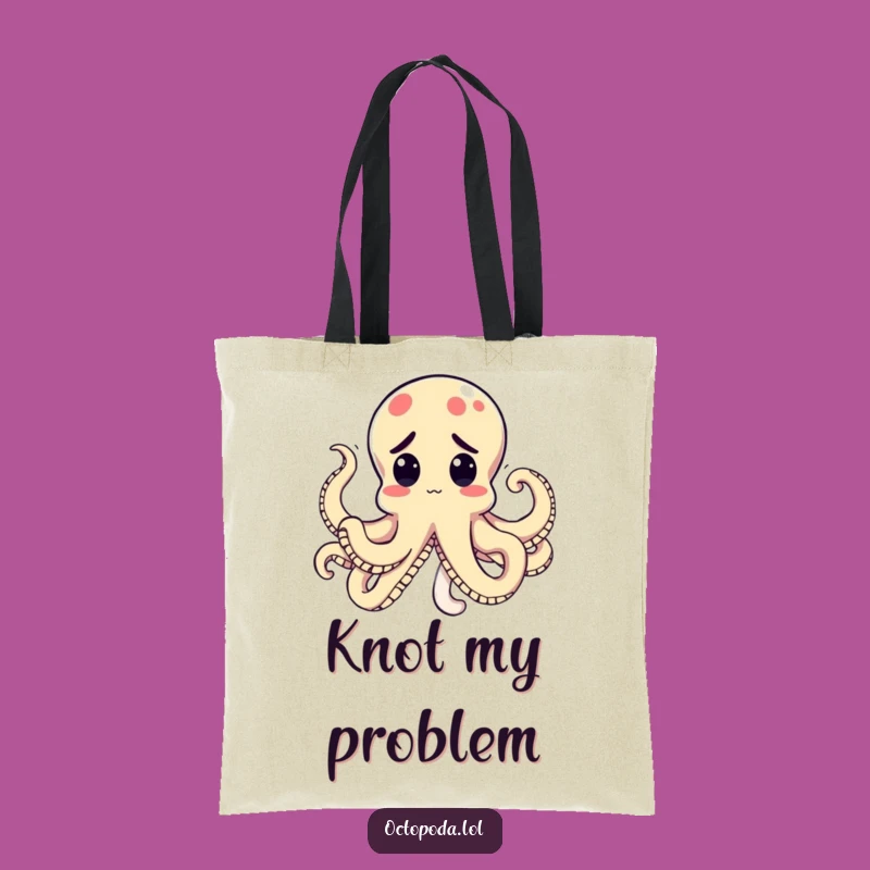 Funny Kawaii Octopus Knot Tote Bag: Carry Your Tangled Life with Style