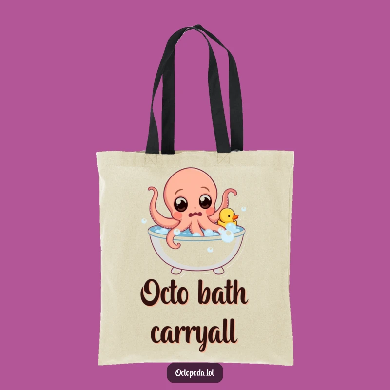 Funny Octopus Bath Tote Bag - Carry Your Surprise & Humor