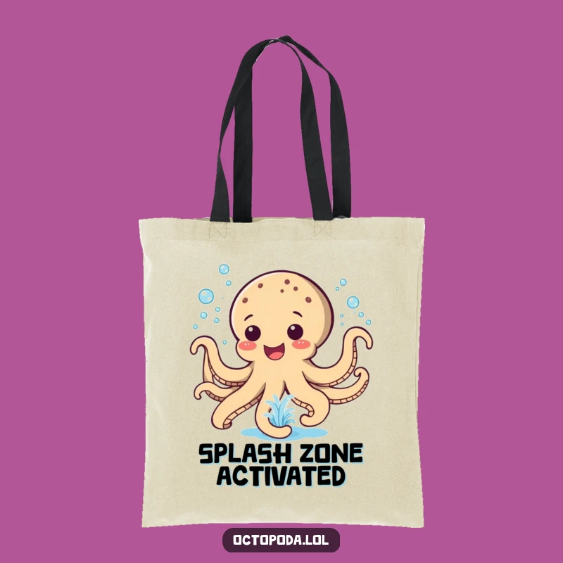 Funny Octopus Fountain Tote Bag: Carry the Fun, Ideal Funny Gift