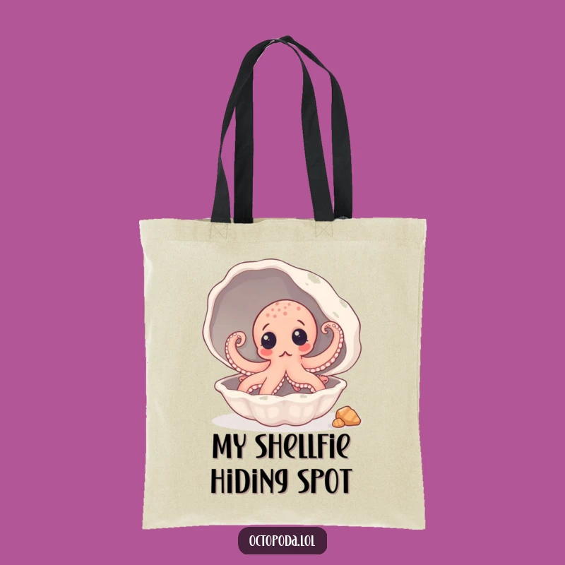 Funny Octopus Seashell Tote Bag: Carry Your Surprise, Ideal Funny Gift
