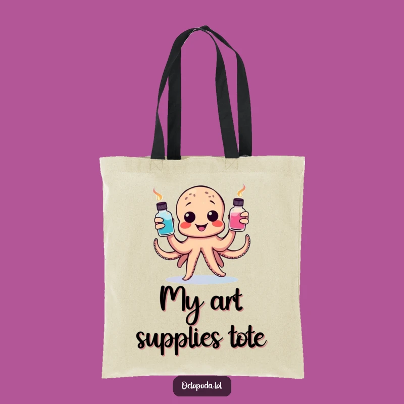 Funny Octopus Art Tote Bag: Carry Your Creations with Funny Gift